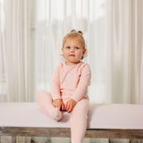 Pink Velour Embroidered Footie