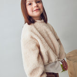 Lamb Wool Combined Pullover