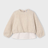 Lamb Wool Combined Pullover