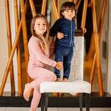 Navy Velour Piped PJs