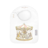 Atelier Choux Pink Carousel Satin Bib