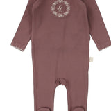 Dusty Plum Emblem Footie
