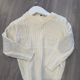 V Neck Cable Knit Sweater