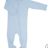 Ribbed Zipper Footie Boys