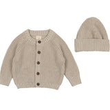 Chunky Knit Cardigan & Beanie