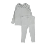 Fine Pointelle Peter Pan Collar Set