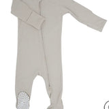 Ribbed Zipper Footie Boys