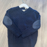 V Neck Cable Knit Sweater