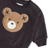 Black Furry Huxbear Sweatsuit