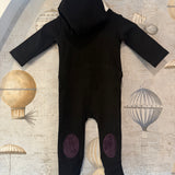 Plum Quilted Patch Footie