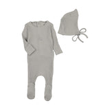 Boys Dainty Rope Pointelle Footie & Bonnet