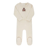 Girls Velour Plaid Bear Collection Footie