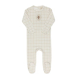 Beige Plaid Sheep Collection Footie
