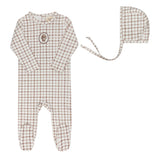 Mauve Plaid Sheep Collection Footie
