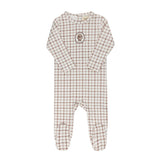 Mauve Plaid Sheep Collection Footie