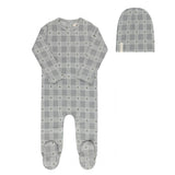 Blue Floral Plaid Collection Footie