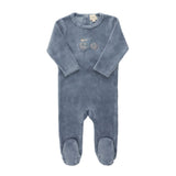 Boys Velour Bicycle Collection Footie
