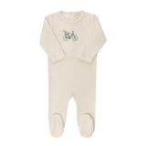 Boys Velour Bicycle Collection Footie