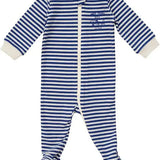 Coco Blanc Blue Striped PJ Footie