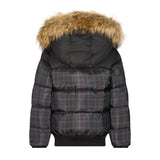 Plaid Down Puffer Coat