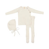 Winter White Knit Ribbed Bris Set
