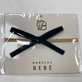 Velvet scallop bow baby band
