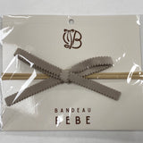 Velvet scallop bow baby band