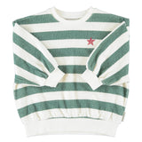 Green Stripes “Piupiuchick" Print Sweatshirt