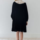 Lace Yoke Velvet Dress