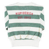 Green Stripes “Piupiuchick" Print Sweatshirt