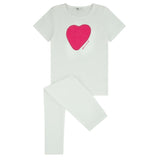 Short Sleeve Heart Loungewear Set