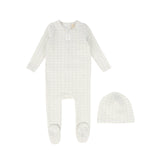 Bebe Jolee Light Blue Floral Lattice Footie