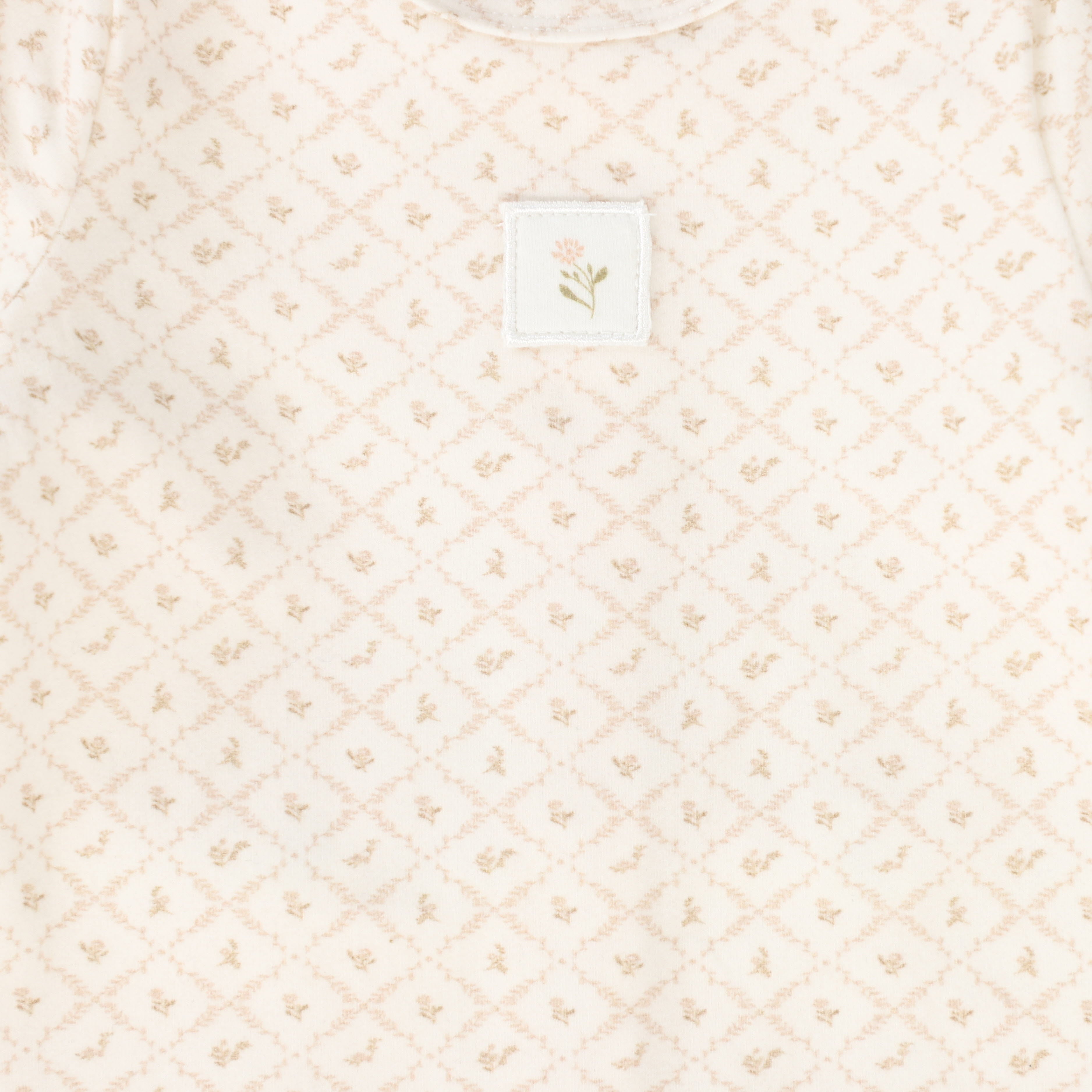 Bebe Jolee Pink Floral Lattice Footie