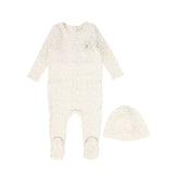 Bebe Jolee Sage Floral Seamed Footie