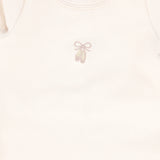 Bebe Jolee Pink Heather Applique Footie