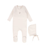 Bebe Jolee Pink Heather Applique Footie