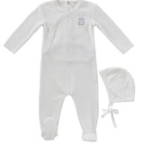 Blue Teddy Wrap Footie