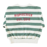 Green Stripes “Piupiuchick" Print Sweatshirt