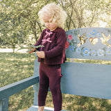 Knit Jacket Set with Contrast Bows