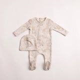 Girls Dollhouse Print Footie