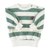 Green Stripes “Piupiuchick" Print Sweatshirt
