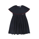 Wool Velvet Trim Dress
