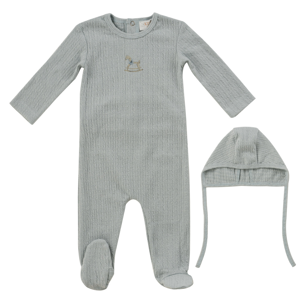 Blue Rocking Horse Romper