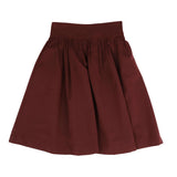 Contrast Bow Cardigan and Gathered Waist Skirt Set