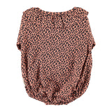 Animal Print Long Sleeve Romper