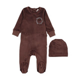 Boys Logo Velour Footie