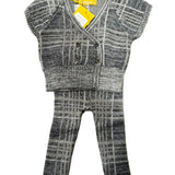Plaid Knit Vest Set