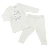 "lil bro" Sky Blue Embroidered 2pc Set