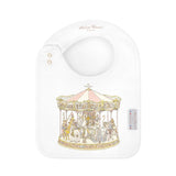 Atelier Choux Pink Carousel Satin Bib