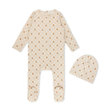 Boys Bear Grid Print Footie